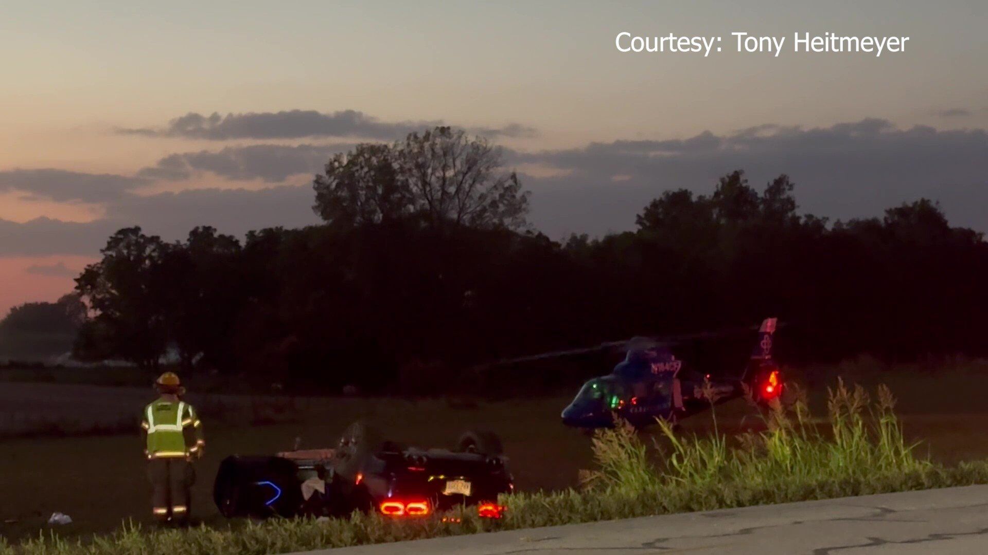 Rollover crash seriously injures two Shelby county men